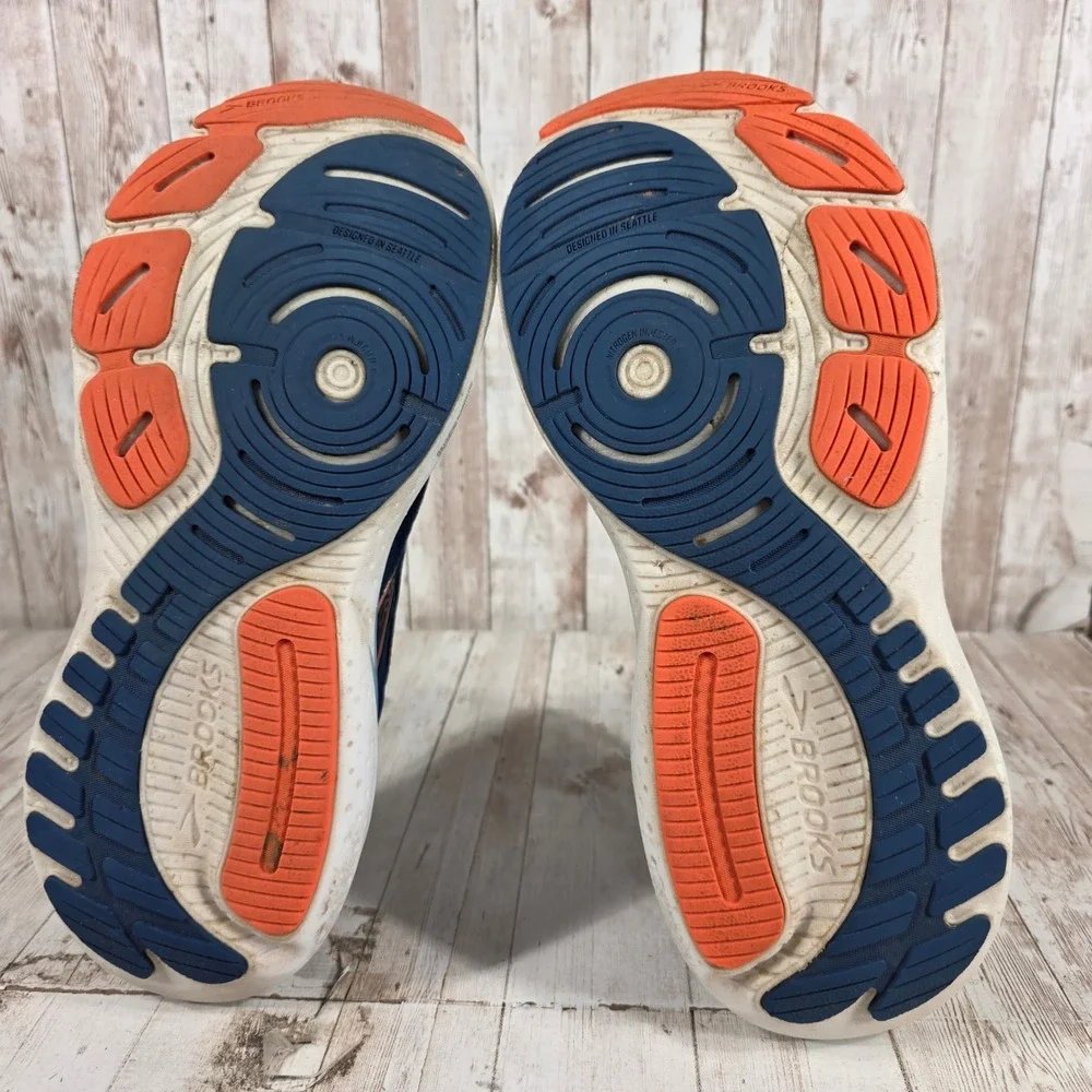 Brooks Glycerin GTS 21 Mens Running Shoes Blue Orange 1104201D474 Size 10